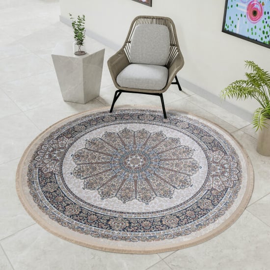 Muratap Star rond klassiek oosters vloerkleed wasbaar 200 cm rond - Image 4
