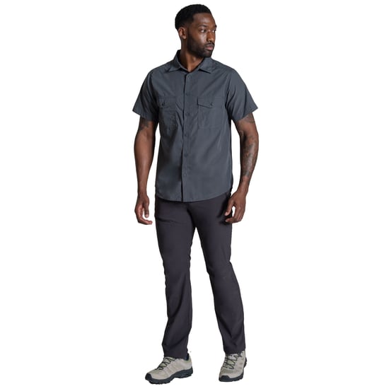 Craghoppers Heren Kiwi II Shirt Met Korte Mouwen (Donkergrijs) - Image 4
