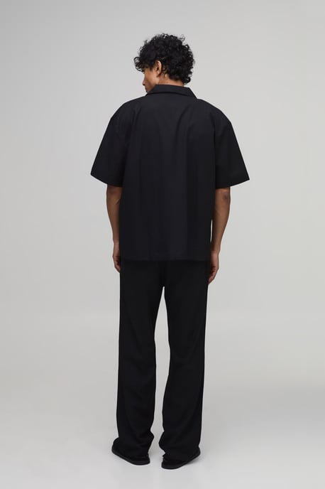Oversized Floral Sketch Linen Blend Shirt - Image 2