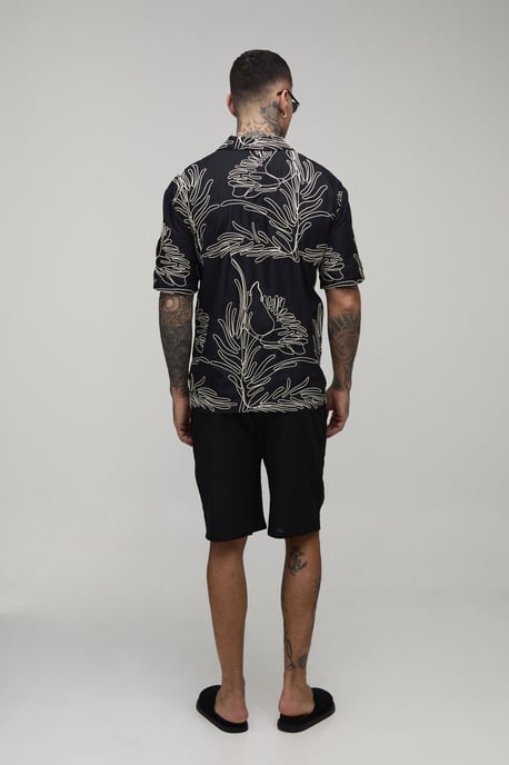 Tall Palm Embroidered Oversized Shirt - Image 2