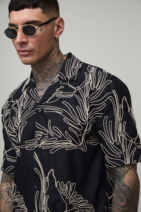 Tall Palm Embroidered Oversized Shirt - Image 3