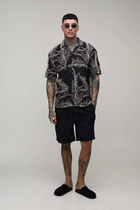 Tall Palm Embroidered Oversized Shirt - Image 4