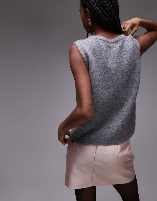 Topshop co-ord tung satin mikro mini i rosa - Image 4
