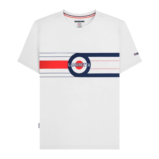 Lambretta Heren Target Band T-Shirt (Wit) - Image 1