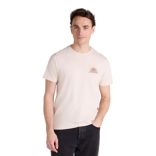 Mountain Warehouse Herrar Sunrise Ryggtryck T-shirt (Mörkbeige) - Image 1