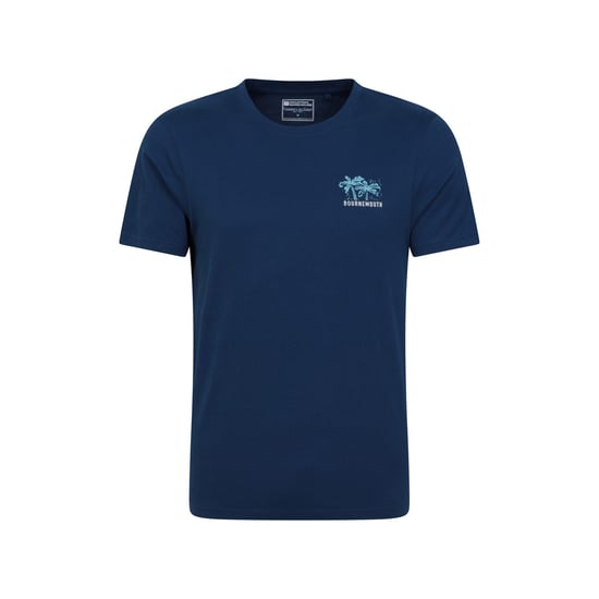 Mountain Warehouse Ekologisk T-shirt med Bournemouth-tryck för herrar (Marinblått) - Image 1