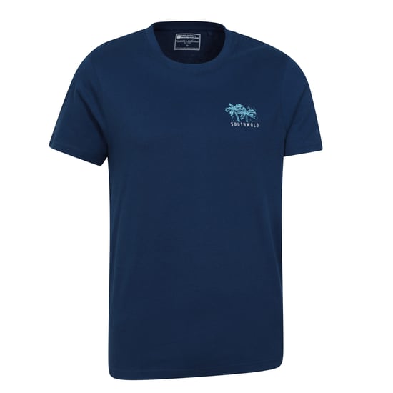 Mountain Warehouse Ekologisk T-shirt med ryggtryck för herrar Southwold (Mörkblå) - Image 3