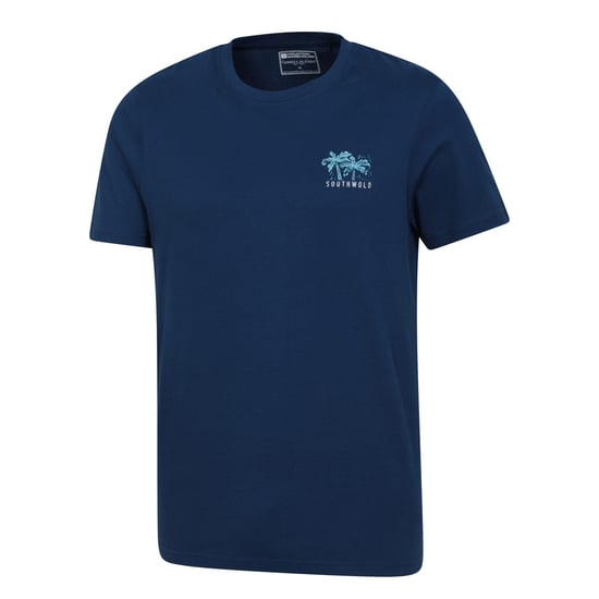 Mountain Warehouse Ekologisk T-shirt med ryggtryck för herrar Southwold (Mörkblå) - Image 4