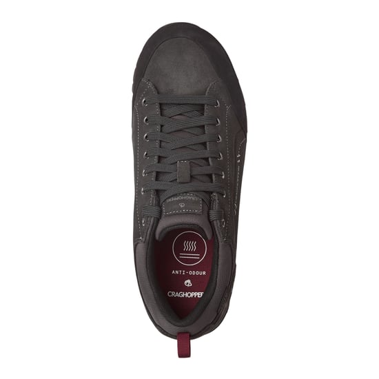 Craghoppers Heren Onega 2 Leren Sneakers (Zwart Peper) - Image 2