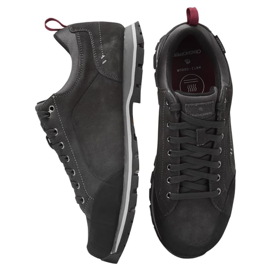 Craghoppers Heren Onega 2 Leren Sneakers (Zwart Peper) - Image 4