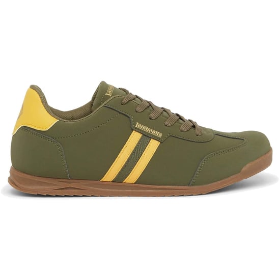 Lambretta Tackle Men's Khaki/Gold Trainers - Image 2