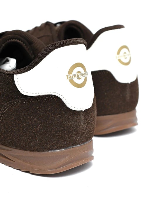 Lambretta Tackle Heren Chocolade Sneakers - Image 3