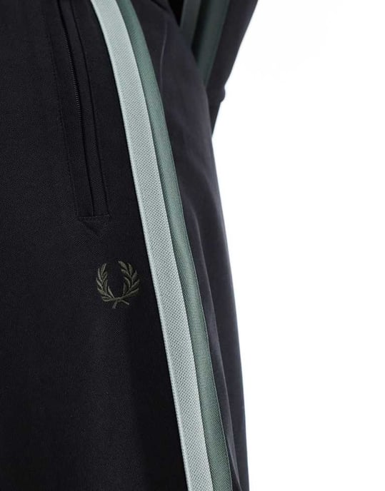 Fred Perry co-ord two colour taped track joggers in black - Image 3
