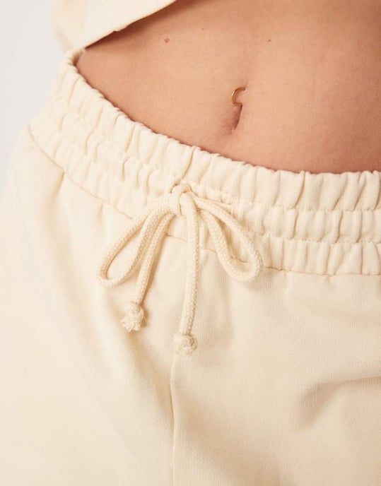 ASOS DESIGN seam detail co-ord jogger in buttermilk yellow - Image 3