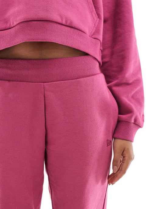 New Era NY Yankees embellished logo jogger co-ord in pink - Image 3