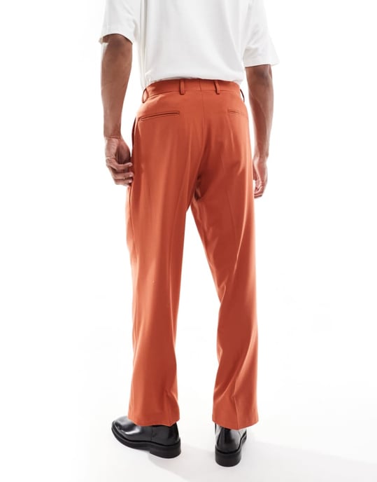 Viggo lavoir kostymbyxor i bränd orange co-ord - Image 2