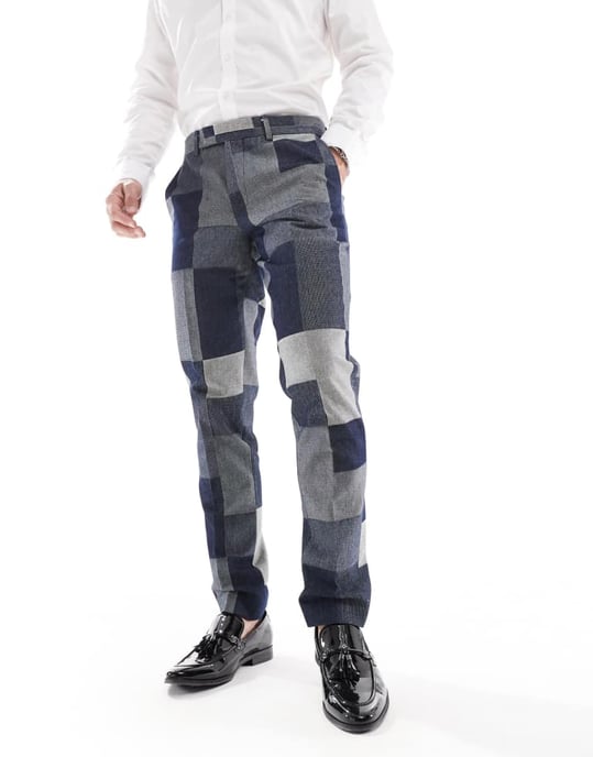 Twisted Tailor kostymbyxor i denimpatch co-ord - Image 2