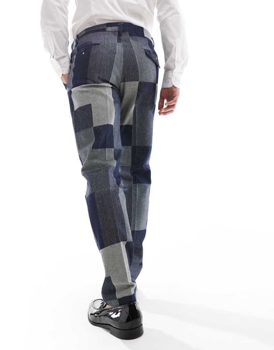 Twisted Tailor kostymbyxor i denimpatch co-ord - Image 3