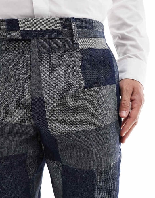 Twisted Tailor kostymbyxor i denimpatch co-ord - Image 4