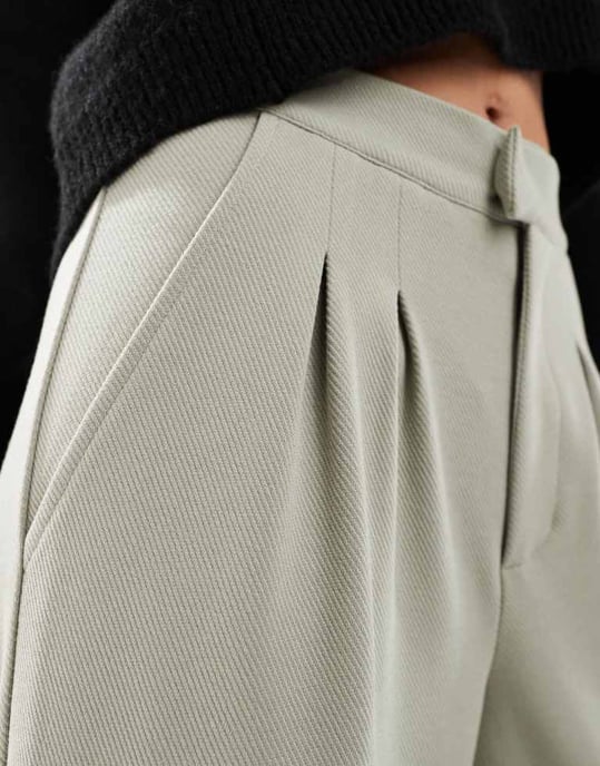 ASOS DESIGN jersey twill vida benbyxa i salviagrön - Image 2