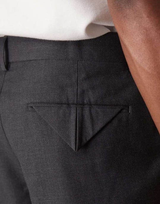 ASOS DESIGN wide leg suit trousers in charcoal - Image 3