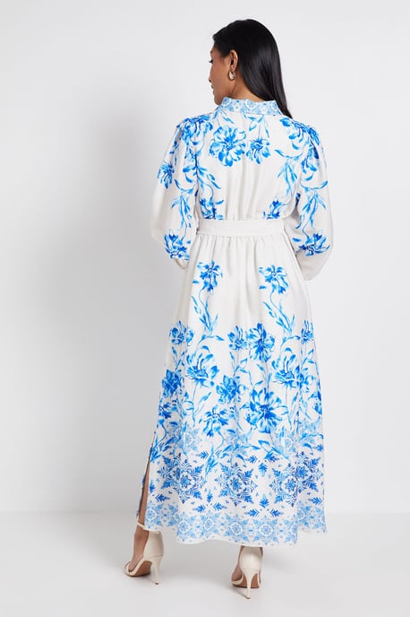 Petite Floral Belted Midi Shirt Dress - Image 3
