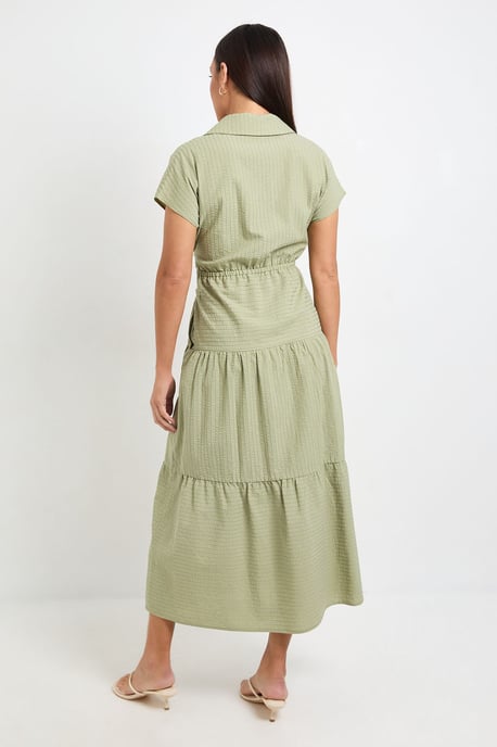 Tiered Tie Waist Midaxi Dress - Image 3