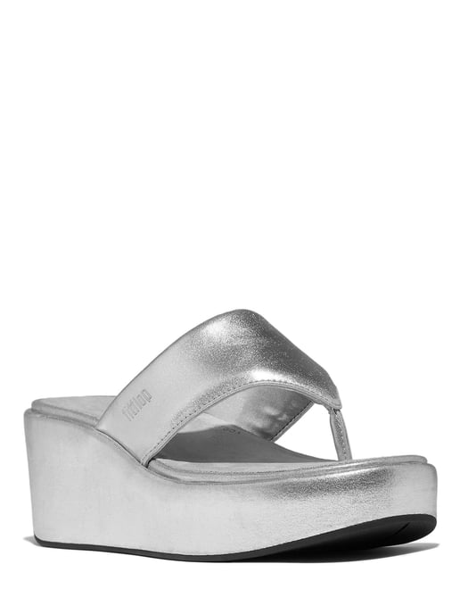 FitFlop Platfform Wedge Women's Silver Sandals - Image 1