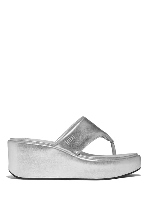 FitFlop Platfform Wedge Dames Zilveren Sandalen - Image 2