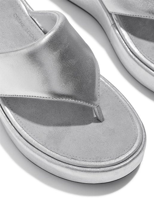 FitFlop Platfform Wedge Dames Zilveren Sandalen - Image 4