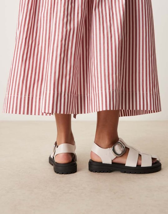 ASOS DESIGN Monarch tjocka fiskarsanda i off-white - Image 3