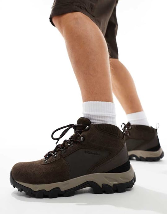 Columbia Newton Ridge Plus II WP waterproof suede hiking boots in brown - Image 1