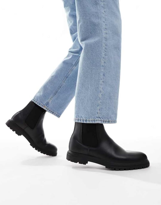 schuh Dalton chelsea boots i svart - Image 1