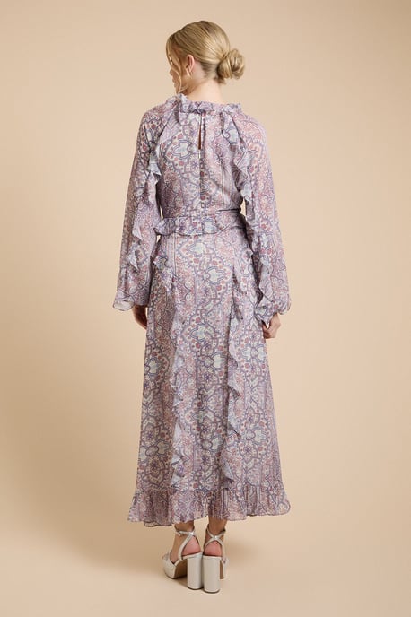 Frill Keyhole Maxi Dress - Image 3