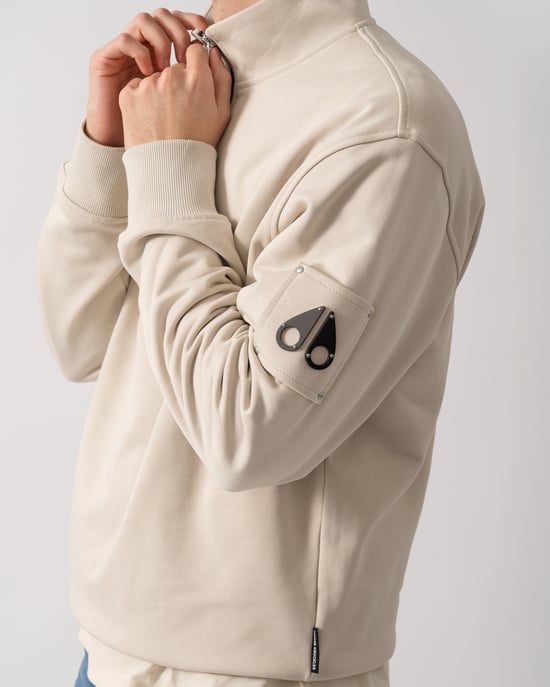 Hartsfield 1/4 Zip Sweatshirt in Nude - Image 4
