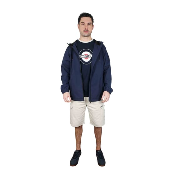 Lambretta Heren Rubberized Logo Cargo Shorts (Havermout) - Image 4