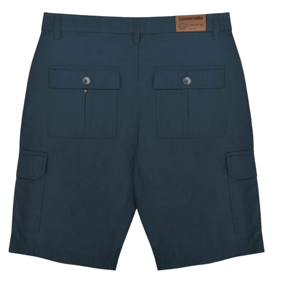 Lambretta Heren Rubberised Logo Cargo Shorts (Marineblauw) - Image 2