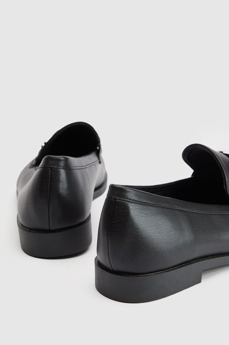 Jessie Faux Leather Metal Snaffle Loafers - Image 2