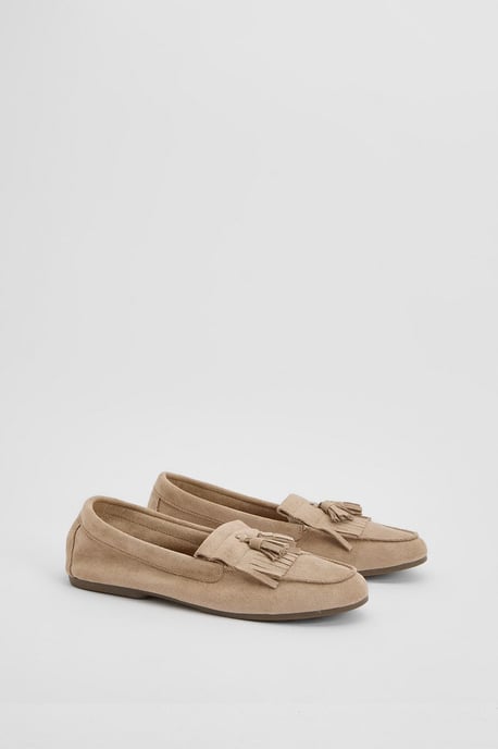 Faith: Jemima Faux Suede Tassel Detail Loafers - Image 1