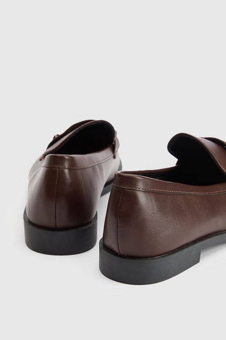 Jessie Faux Leather Metal Snaffle Loafers - Image 2