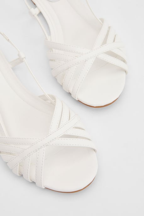 Elaina Cross Strap Slingback Flat Sandals - Image 3