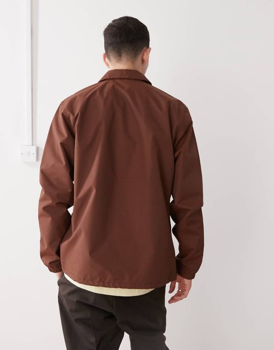 Dickies oakport coach jacket in cappuccino brown - Image 4