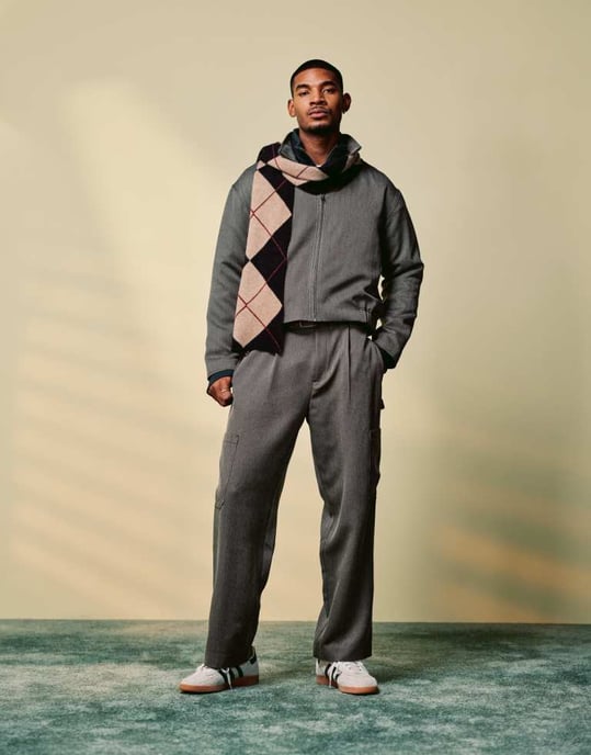 ASOS DESIGN smart co-ord harington jacket in grey herringbone - Image 2