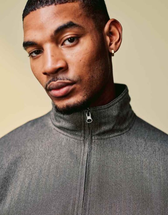 ASOS DESIGN smart co-ord harington jacket in grey herringbone - Image 3