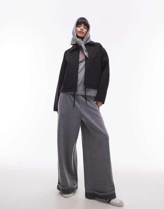 Topshop liner jacket with quilting in black - Image 4