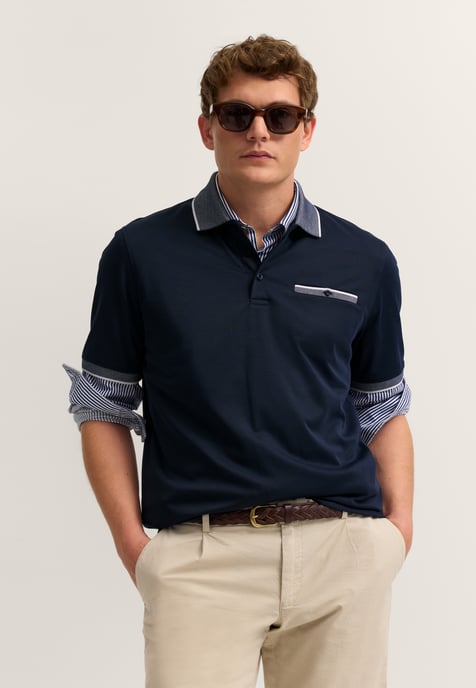 Bugatti Herren Polo shirt Modern Fit met borstzak - Image 1