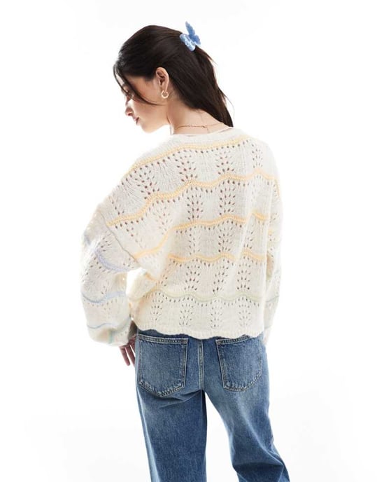 Vero Moda ombre garntröja i krämblandning - Image 4