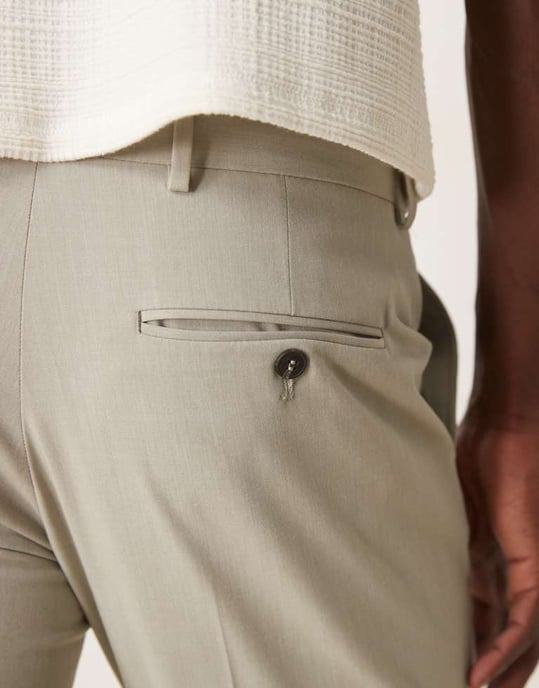 Selected Liam regular fit trouser in green - Image 3