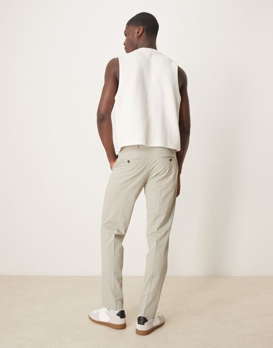 Selected Liam regular fit trouser in green - Image 4