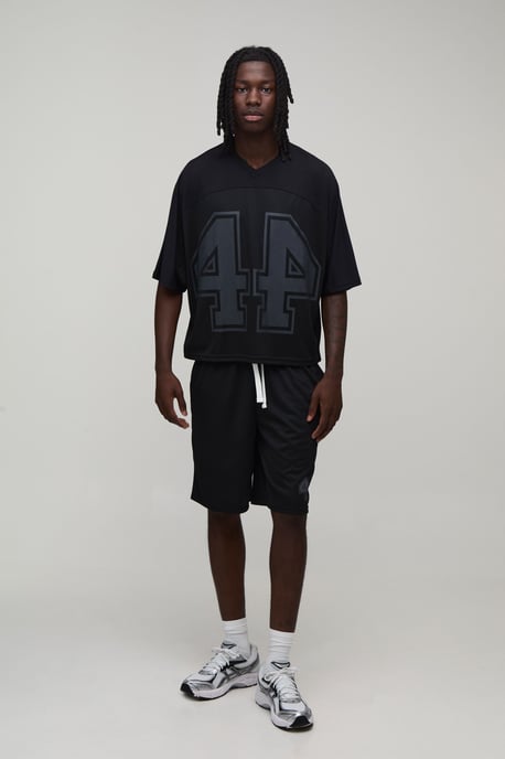 Oversized Boxy Mesh Batwing 44 Hockey Top and Short Set - Image 4